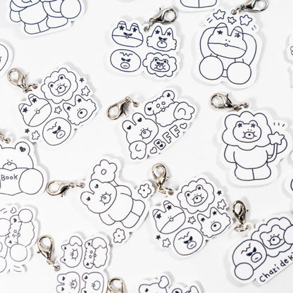 monotone acrylic charm（モノクロアクリルチャーム）