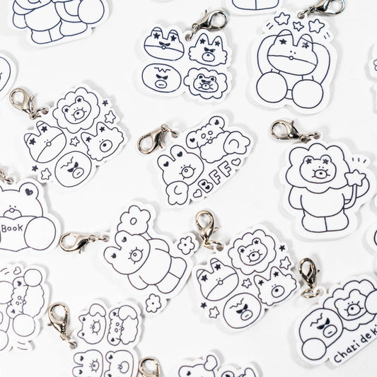 monotone acrylic charm（モノクロアクリルチャーム）
